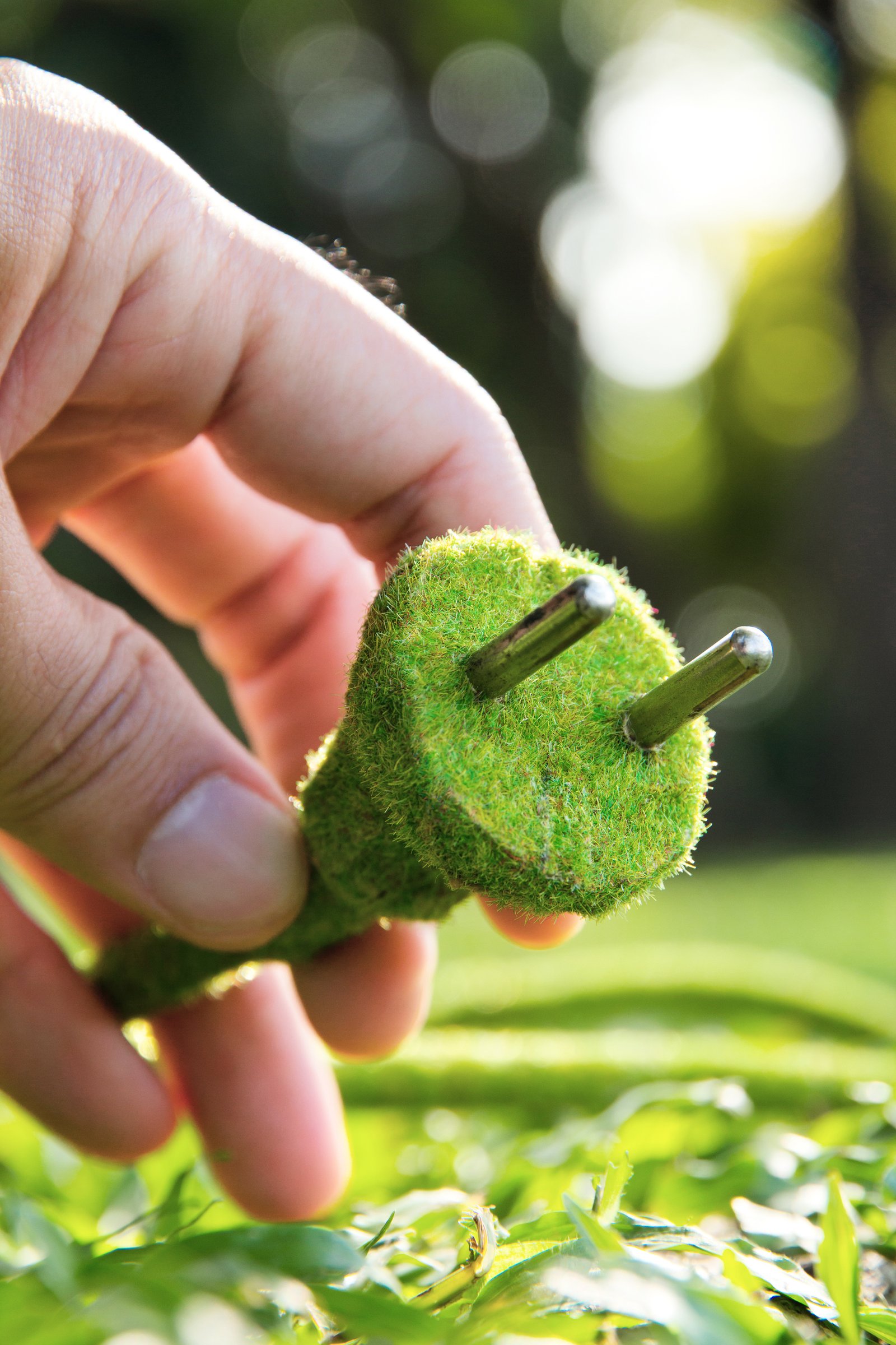 Green electric plug